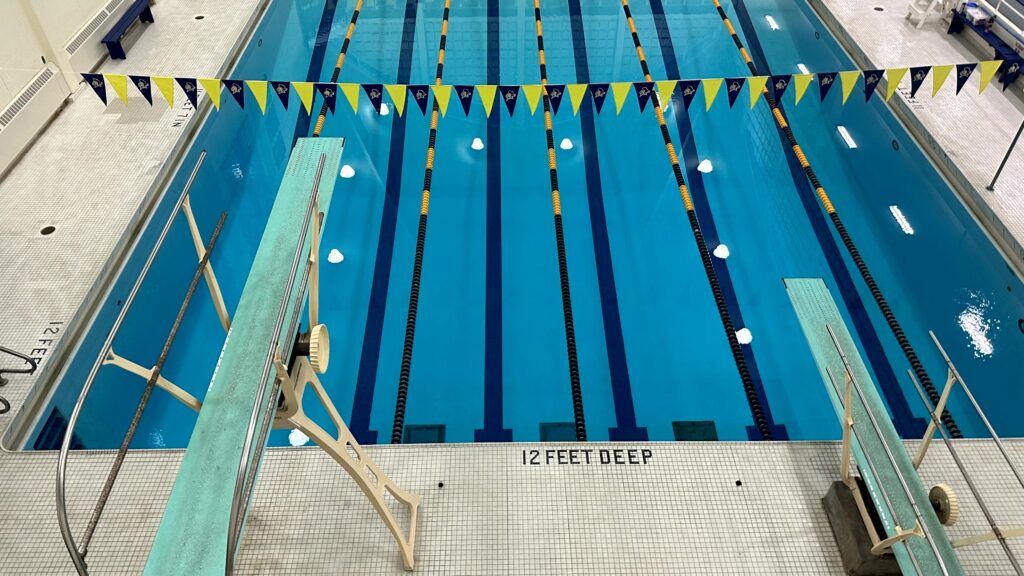 Bird's eye view of diving boards